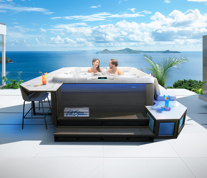 Calspas hot tub being used in a family setting - Kentwood